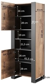 Cama Jednodverová vitrína Woods