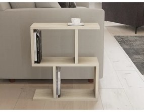 Odkladací stolík CROS, dekor mramoru, béžový