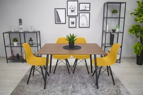 Set jedálenských stoličiek OSAKA horčicové (čierne nohy) 4ks