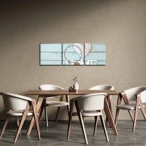Obraz - I love home (s hodinami) (90x30 cm)