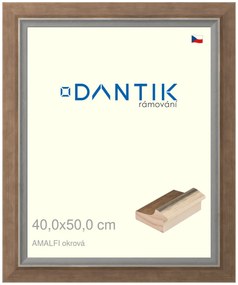 DANTIK rám na obraz 40x50 | AMALFI okrová (Sklo Čiré)