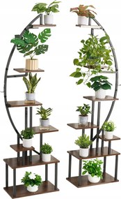 Vevor Stojan Na Rastliny 7-ÚROVŇOVÝ 166 CM S Led Lampami 2KS Sada