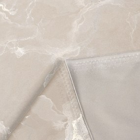 Biante Zamatový obdĺžnikový obrus Isabela IBL-018 Zlatý/dymový mramor na púdrovo béžovom 100x160 cm