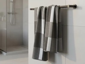 Osuška Pantone Karo 70x140 cm, šedá%