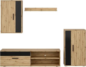 Súprava obývacieho nábytku Benson dub artisan/čierna