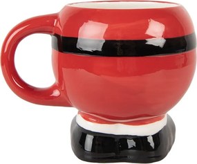 Červený keramický hrnček Santa Claus - 14 * 11 * 11 cm / 400 ml