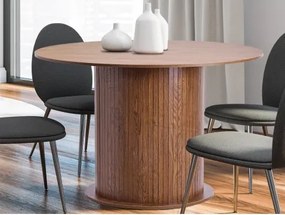 Okrúhly jedálenský stôl Seline, 120 cm, dub%