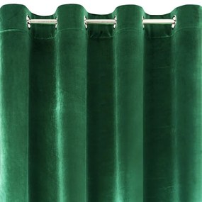 Zelený zamatový záves SAMANTA 140x250 cm