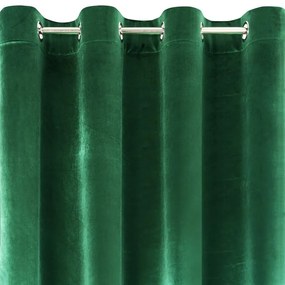 Zelený zamatový záves SAMANTA 140x250 cm