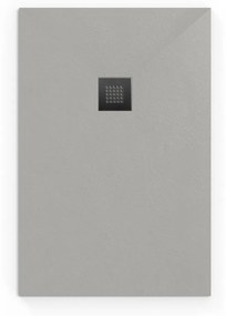 Sprchová vanička obdĺžniková SAT Alek 100x80 cm liaty mramor šedá SATALEK10080S