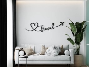 drevko Drevený nápis na stenu Travel Rozmer obrazu: 12 x 44,5 cm, Farba dekorácie: Čierna