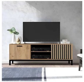 TV stolík Grata, dub kraft / čierna