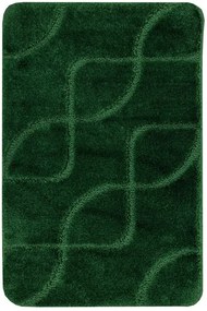 Kúpeľňový koberček Ivona fľaškovo zelený, línie