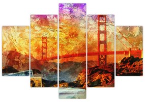 Obraz - Golden Gate, San Francisco, Kalifornia (150x105 cm)