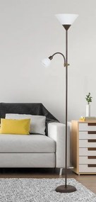Rabalux Stojacia lampa Action 2xE27/230V/178cm, hnedá