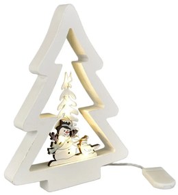 Vianočná LED dekorácia Stromček, 14,5 x 19 cm, teplá biela