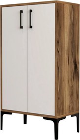 Skrinka na topánky Prag Walnut and White