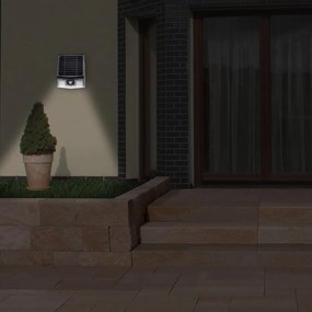 Exteriérové solárne nástenné LED svietidlo Solar, 1x LED 7w, čierna, pohybový senzor