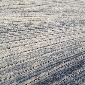 HU Modrý pruhovaný koberec Saloon BLUE Rozmer: 60x100 cm