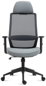 BONTEC Kancelárska stolička, hojdacia s polohovou aretáciou, šedá sieťovina, KA-V324 GREY Farba: Šedá