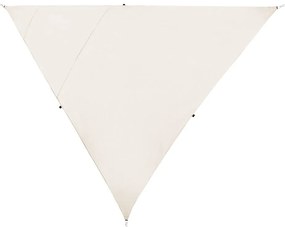 Tieniaca plachta v tvare trojuholníka 300 x 300 x 300 cm béžová  LUKKA Beliani
