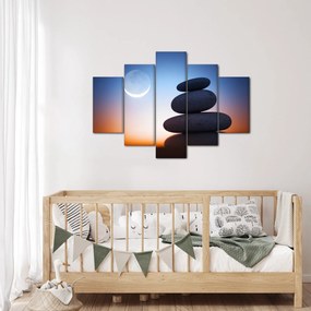 Obraz poskladaných kameňov na sebe (150x105 cm)