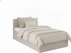 Posteľ SOFIA 90 x 200 cm, kašmírovobéžová Rošt: S latkovým roštom, Matrac: Matrac DELUXE 10 cm