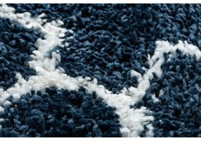 Kusový koberec Shaggy Leones modrý 140x190cm