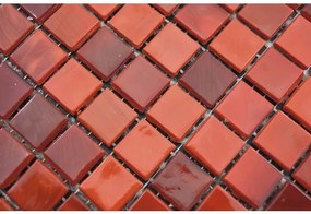 Sklenená mozaika GM MRY 300 štvorec 29,5x29,5 cm sklo červená