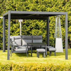 Hliníková pergola Lotan 300x400 cm - čierna