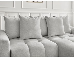 Svetlosivá ženilková rozkladacia/s úložným priestorom rohová pohovka (pravý roh/s leňoškou) Roxelane – Bobochic Paris