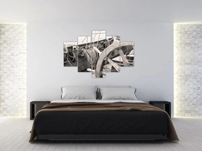 Obraz - Kormidlo plachetnice (150x105 cm)