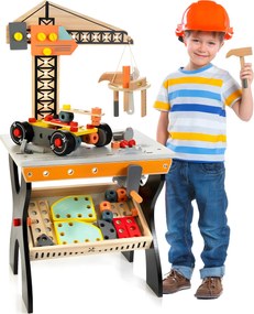 Drevená dielňa pre deti stôl na náradie ECOTOYS