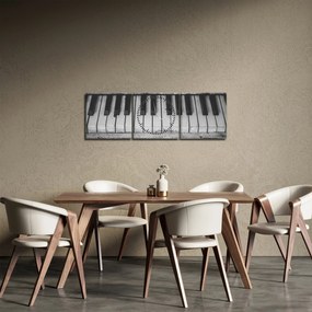 Obraz - Piano (s hodinami) (90x30 cm)