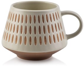 Porcelánový hrnček LOTTA III 400 ml béžový/hnedý