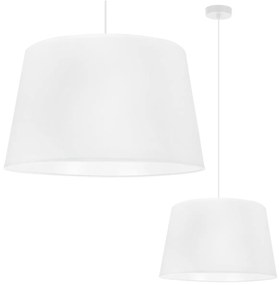 Závesné svietidlo Gaja, 1x biele textilné tienidlo, (fi 44cm), w