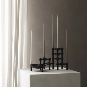 Stoff Nagel Vysoká sviečka STOFF Nagel by Ester&Erik Warm Grey – set 6 ks