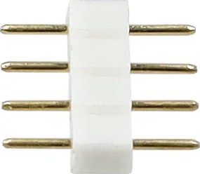 Vidlicový konektor pre RGB LED pásiky, 4-pinový rebríkový konektor, biely