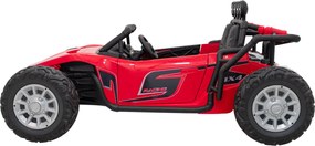 Ramiz Detská pretekárska bugina na batérie 5 Červená + motory 2x200W + diaľkové ovládanie + LED Audio + pomalý štart