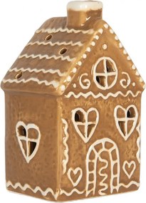 Hnedá perníková LED chalúpka Gingerbread Cott - 7*6*12 cm