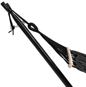 Hojdacia sieť Lecco so stojanom - grafitová