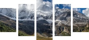 5-dielny obraz majestátna horská krajina - 200x100