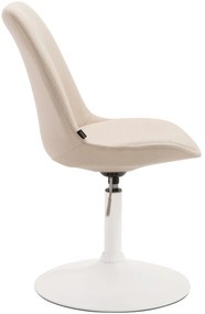 Stolička Maverick W - látka, podnož kov biela matná - Krémová