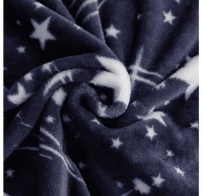 Mikroplyšová deka STARLIGHT, tmavomodrá Rozmer: 200 x 220 cm