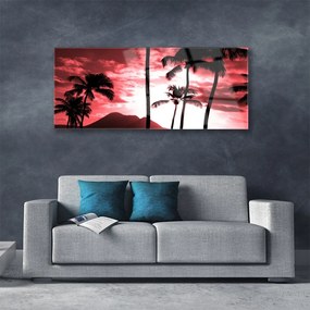 Obraz na akrylátovom skle Hora palmy stromy príroda 125x50 cm