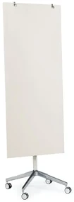 Mobilná sklenená magnetická tabuľa STELLA, 650x1575 mm, svetlošedá