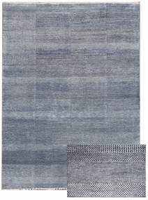 Ručne viazaný kusový koberec Diamond DC-MCN Medium blue / silver, 305x425, modrá, chodba / predsieň, Diamond Carpets India