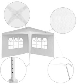 Party stan / pavilón RAFAEL 3 x 3 m biely - vrátane 2 bočných stien