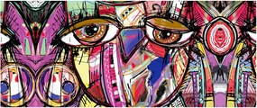 Obraz - Street art - sova (120x50 cm)