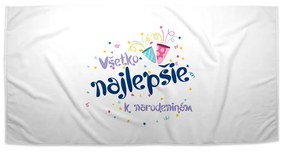 Sablio Uterák Všetko najlepšie k sviatku - 30x50 cm